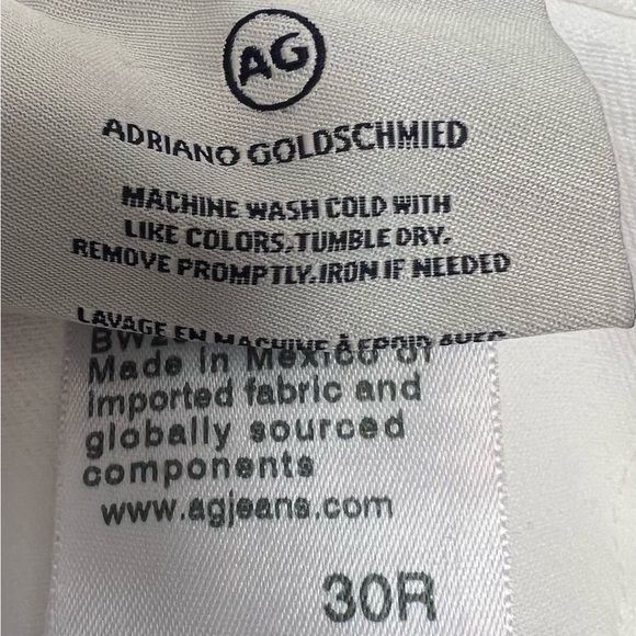 AG Adriano Goldschmied The Legging Ankle Super Skinny Ankle Jeans White NWT (30) - Picture 11 of 14